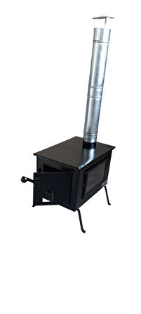 Kamp Sobası ( Şömine Camlı kamp Sobası) cam sağda 