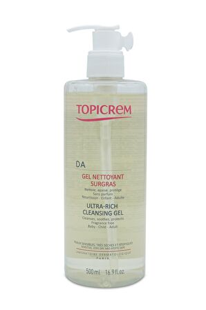 Topicrem DA Atopik Cilt için Temizleyici Yüz Temizleme Jeli 500 ml 