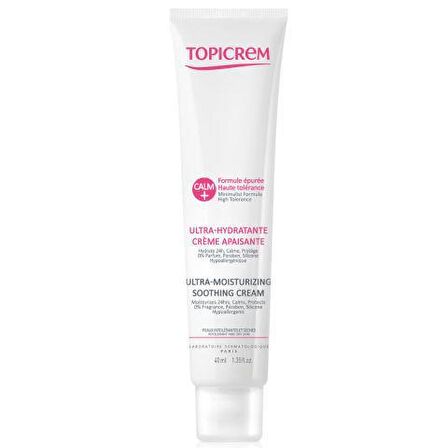 Topicrem Calm+ Rich Kuru Ciltler İçin Su Bazlı Yağsız Nemlendirici Yüz Bakım Kremi 40 ml