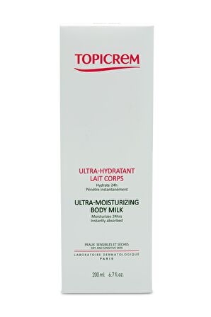 Topicrem Ultra Moisturizing Nemlendirici Parabensiz Kuru Cilt için  Vücut Sütü 200 ml 