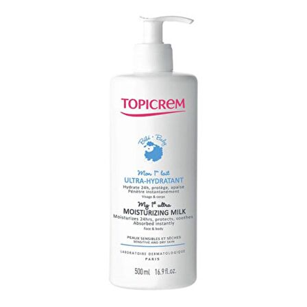 Topicrem Ultra Moisturizing Nemlendirici Parabensiz Kuru Cilt için  Vücut Sütü 500 ml 