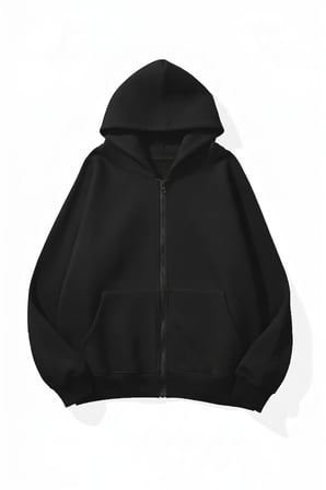 Unisex Yumuşak Dokulu Oversize 3 İplik Fermuarlı Sweatshirt