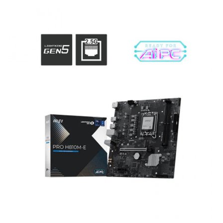 MSI PRO H810M-E DDR5 6400MHz OC M.2 mATX 1851P