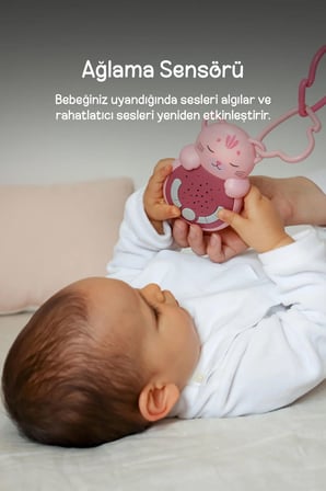 Cloud-B Ağlama Sensörlü Taşınabilir Kedi Uyku Arkadaşı 13x8,6x4 cm