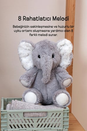 Cloud-B Melodili Peluş Fil Uyku Arkadaşı 15x17x21,5cm