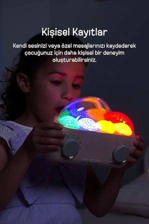 Cloud-B Senkronize Işık Projeksiyonlu Hikaye Anlatıcı Uyku Arkadaşı 22,5x5,5x14,5 cm