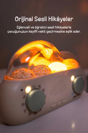 Cloud-B Senkronize Işık Projeksiyonlu Hikaye Anlatıcı Uyku Arkadaşı 22,5x5,5x14,5 cm
