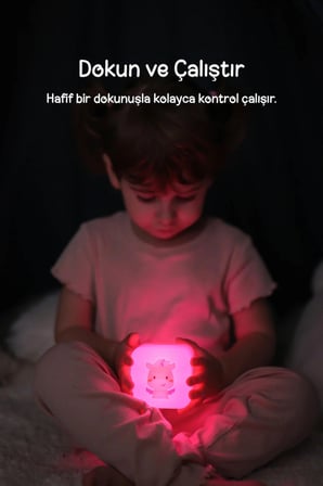 Cloud-B Unicorn Şarj Edilebilir Sensörlü Gece Lambası 7x7cm