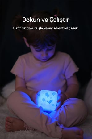 Cloud-B Ocean Şarj Edilebilir Sensörlü Gece Lambası 7x7cm