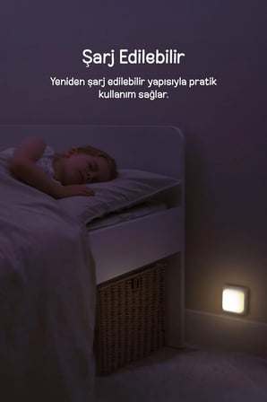 Cloud-B Ocean Şarj Edilebilir Sensörlü Gece Lambası 7x7cm