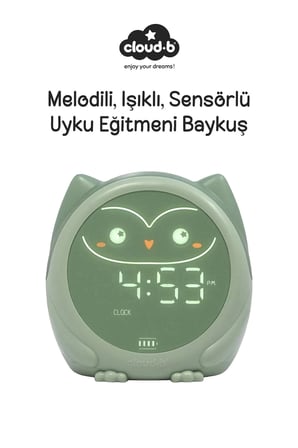 Cloud-B Melodili Sensörlü Masa saati Uyku Eğitmeni 13x12x10 cm