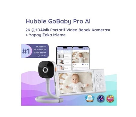 Hubble Go Babypro 5 İnç Dijital Bebek Kamerası Hbl020