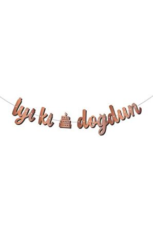 Kaligrafi Banner İyiki Doğdun Rose