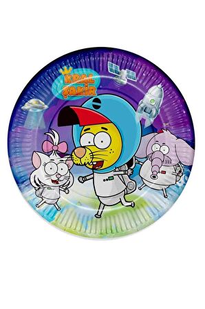 Kral Şakir Uzayda Karton Tabak 8'li 23 cm 