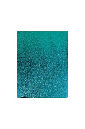 Gofrajlı Masa Örtüsü Metalik Turkuaz(120x180 cm)