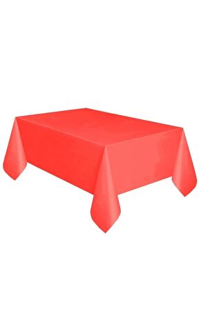 Plastik Masa Örtüsü Kırmızı(135x270 cm)
