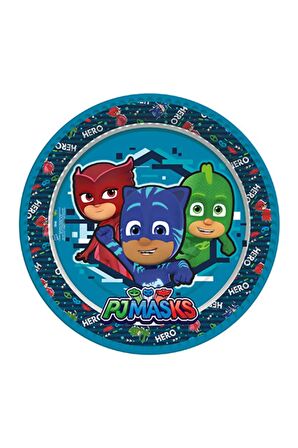 Pj Maskeliler Trend Temalı Karton Tabak 8'li 