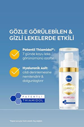 SUN Luminous630 Yüz Bakım Kremi 40ml, SPF50 ve Thiamidol Etkili Leke Karşıtı Cilt Serumu 30ml, Aydınlık Cilt