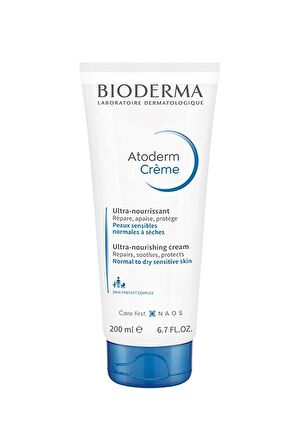 Bioderma Atoderm Creme Kuru Ciltler İçin Su Bazlı Yağsız Nemlendirici Yüz Bakım Kremi 200 ml