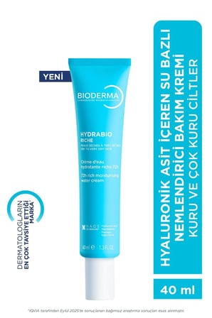 Bioderma Hydrabio Rich Yüz Nemlendirici Kuru Ciltler İçin Su Bazlı 40 ml