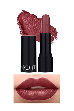 Note Deep Impact Lipstick Kremsi Dokulu Yarı Parlak Ruj 08 Sophisticate Burgundy - Kırmızı