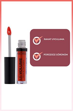 Note Le Volume Plump & Care Lipgloss Dudak Parlatıcısı 05 No Fear Red - Kırmızı