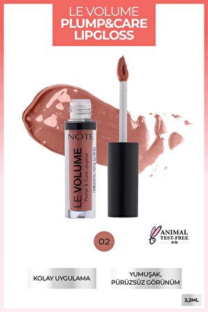 Note Le Volume Plump & Care Lipgloss Dudak Parlatıcısı 02 Just Nude - Nude