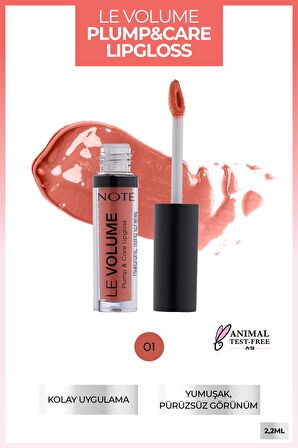 Note Le Volume Plump & Care Lipgloss Dudak Parlatıcısı 01 Happy Morning - Pembe