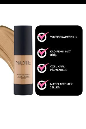 Note Mattifying Extreme Wear SPF 15 Fondöten 126 Nude Ivory