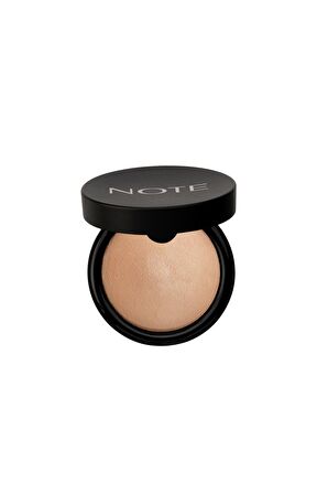 Note Baked Powder Işıltılı Bitişli Highlighter Toz Yüz Pudrası 06 Gold Bronze