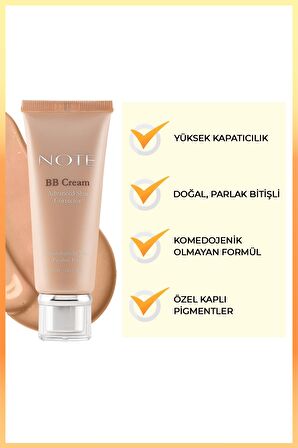 Note BB Cream Nemlendirici Etkili Doğal Kapatıcı SPF 15 BB Krem 300 Light Beige