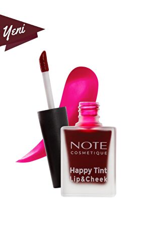 Note Happy Tint Lip & Cheek Dudak ve Yanak Renklendirici Likit Allık 02 Wild Cherry - Mor