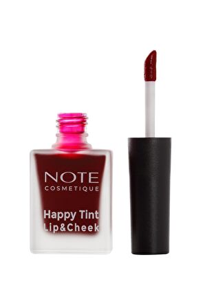 Note Happy Tint Lip & Cheek Dudak ve Yanak Renklendirici Likit Allık 02 Wild Cherry - Mor