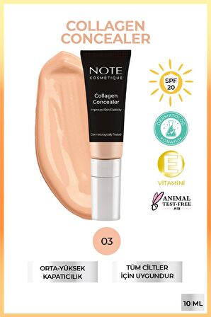 Note Collagen Concealer Kolajen İçerikli SPF 20 Göz Altı Kapatıcısı 03