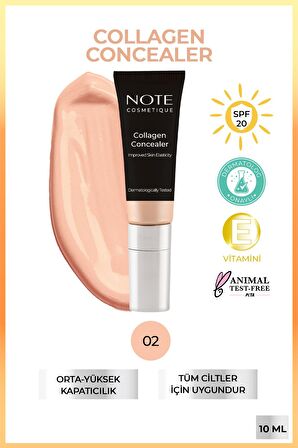 Note Collagen Concealer Kolajen İçerikli SPF 20 Göz Altı Kapatıcısı 02