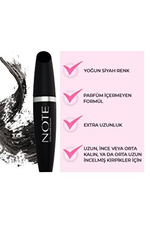 Note Ultra Volume Maskara Hacim ve Kıvırma Etkili