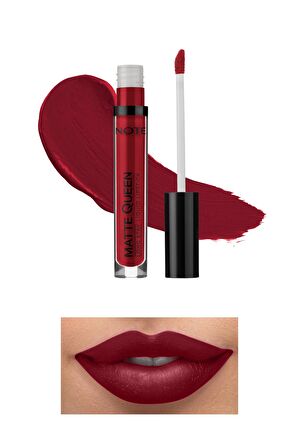 Note Matte Queen Lipstick Kalıcı Likit Ruj 16 Royal Velvet - Kırmızı