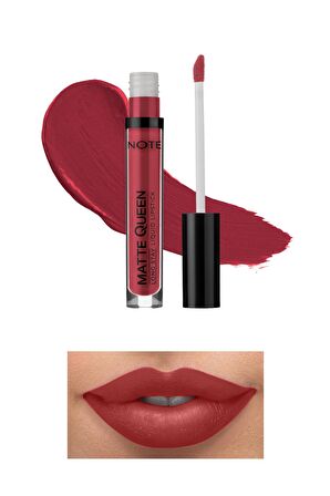 Note Matte Queen Lipstick Kalıcı Likit Ruj 13 Red Elegance - Kırmızı