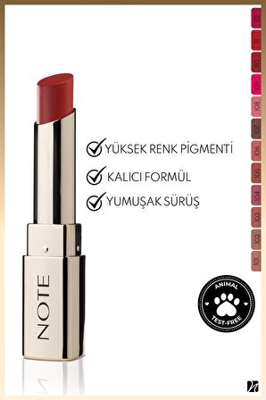 Note Iconic Matte Lipstick Kalıcı Mat Ruj 112 Powerful - Kırmızı