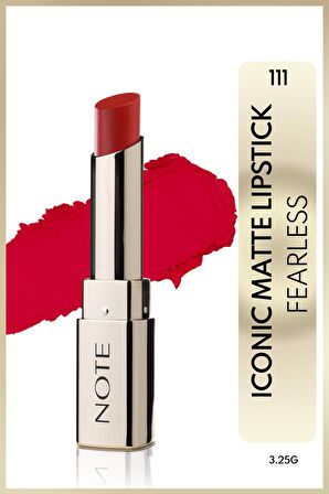 Note Iconic Matte Lipstick Kalıcı Mat Ruj 111 Fearless - Kırmızı