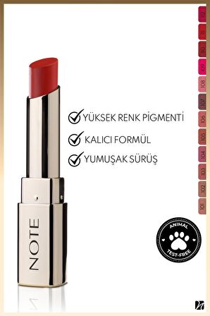 Note Iconic Matte Lipstick Kalıcı Mat Ruj 111 Fearless - Kırmızı