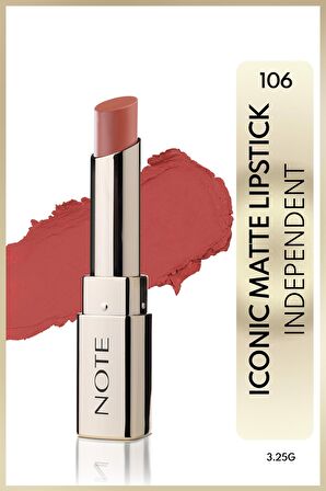 Note Iconic Matte Lipstick Kalıcı Mat Ruj 106 Independent - Nude