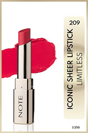 Note Iconic Sheer Lipstick Nemlendirici Parlak Ruj 209 Limitless - Pembe