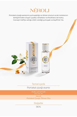 Neroli Edt Portakal Çiçeği Özü, Ölmez Otu Içeren, Çiçeksi, Rahatlatıcı Parfüm 30 ml