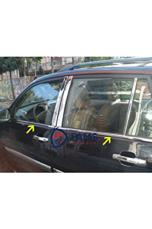 Chery Tiggo Krom Cam Çıtası 4 Parça 2008 Ve Üzeri Paslanmaz Çelik