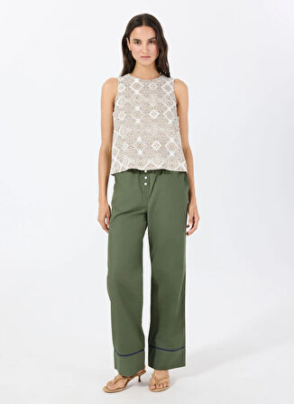 Marie Marot Standart Bel Normal Haki Kadın Pantolon VIVIE pant