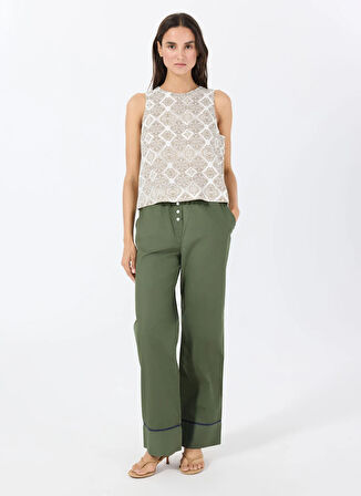 Marie Marot Standart Bel Normal Haki Kadın Pantolon VIVIE pant