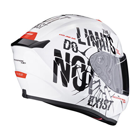 Scorpion EXO-JNR Air Boum Kapalı Çocuk Motosiklet Kaskı Beyaz  Siyah