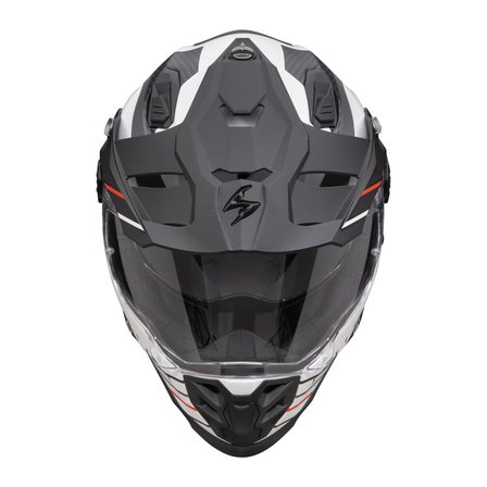 Scorpion ADF-9000 Air FEAT Kapalı Motosiklet Kaskı Mat Beyaz  Siyah  Kırmızı