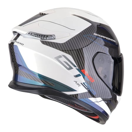 Scorpion Apex EXO-GT SP Carbon Matrix Air Flex Kapalı Motosiklet Kaskı Beyaz  Siyah  Mavi
